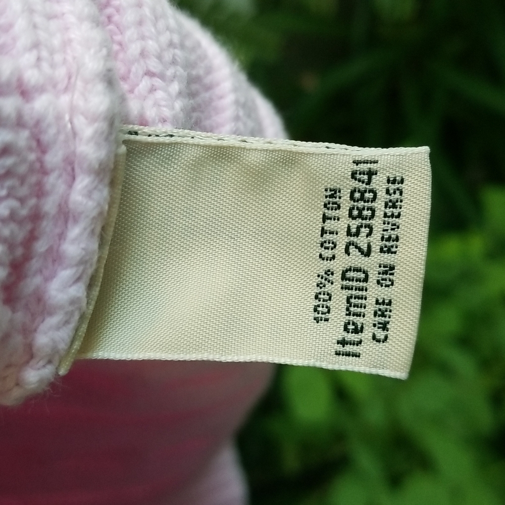L.L. Bean Cotton Cable Knit Sweater - Pale Peony Pink XL - Picture 4 of 5